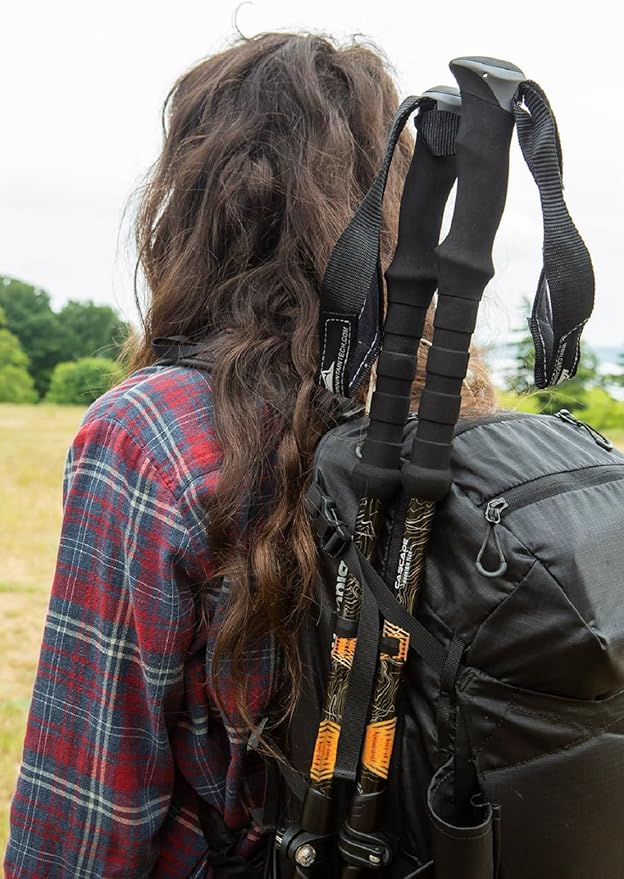 Cascade Mountain Tech Lightweight Aircraft-Grade Aluminum Trekking Poles with Extended Down Grip Plus Tip Kit