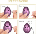 KOSIN Personal Safety Alarm, 6 Pack 140DB Personal Security Alarm Keychain with LED Lights, Emergency Safety Alarm for Women, Men, Children, Elderly
