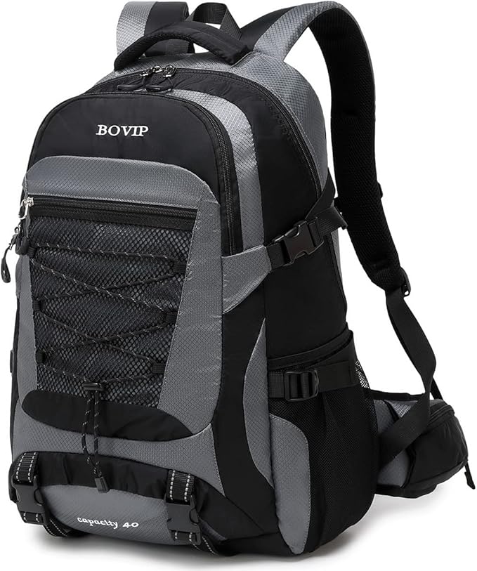 BOVIP 40L Hiking Backpack Waterproof Lightweight Daypack Travel Sports Camping Backpack for Men Women