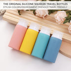 Muslish 21 Pack Travel Bottles for Toiletries, Leak-Proof TSA Compliant Silicone Travel Size Containers for Shampoo and Conditioner, BPA Free with Toiletry Bag (Yellow)
