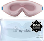 MyHalos® Sleep Mask - Eye Masks for Sleep - 100% Blackout Sleeping Mask for Women, Men & Side Sleepers - 3D Sleeping Eye Mask for Zero Pressure - Award Winning Design, Eyelash Friendly & Breathable