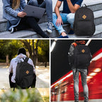 KEOFID Travel backpack for Men and Women, Anti Theft Laptop Backpack with USB Charging Port for Work, Large Bag for College, BLACK BOOK BAG FOR BOYS, GILRS Backpack,Water Resistent(Black)