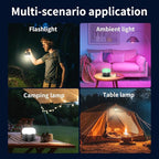 LED Camping Lantern, 8000mAh Rechargeable Camping Tent Light with 13 Light Modes, 6 Brightness Adjustable Tent Lamp, IP44 Waterproof Emergency Hanging Light for Hurricane, Power Outages