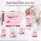 Skin Care Set for Women Teens W/Korean Snail Mucin Extract,5 Pcs Anti Aging Skincare Set, Moisturize, Repair, Soothe, Hydrate, Glass Skincare Kit,Self Care Gifts for Women Mother Mom Wife Teenage Girl
