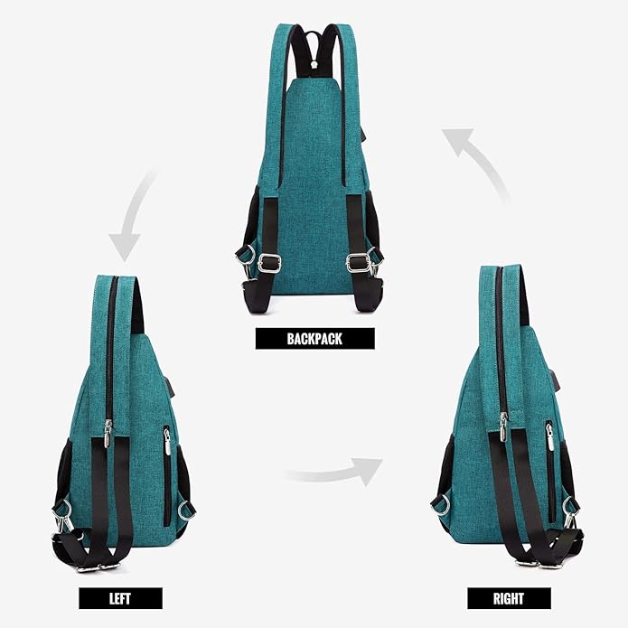 LOVEVOOK Sling Bag for Women Casual Daypack Nylon Crossbody Sling Backpack Travel Shoulder Bag Hiking Daypack