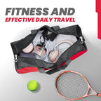 C&F BOGMOST Red Medium Travel Duffel Bag - 17" Foldable Waterproof Gym, Beach, Swim Bag - Polyester Oxford Cloth Sports Bag
