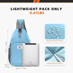 SKYSPER Sling Bag RFID Crossbody Sling Backpack Cross Body Shoulder Bag Travel Hiking Daypack for Women Men