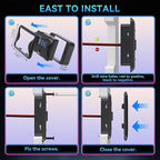 108W 4 Ports 12V RV USB Switch Outlet, 2 * 36W PD3.0 Type-C + 2 * 18W QC3.0 Quick Charge Panel Wall Mount Car Charger Socket Waterproof Multi-Port Adapter for Marine Truck Boat ATV Bus