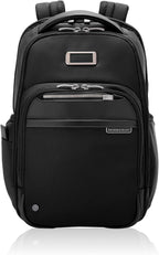 Briggs & Riley Medium Backpack for Women & Men - Laptop Backpack, For Work & Travel, Carry On Size, Lightweight & Durable, Padded Straps, Fits up to 14" Laptop - @work Collection, Black