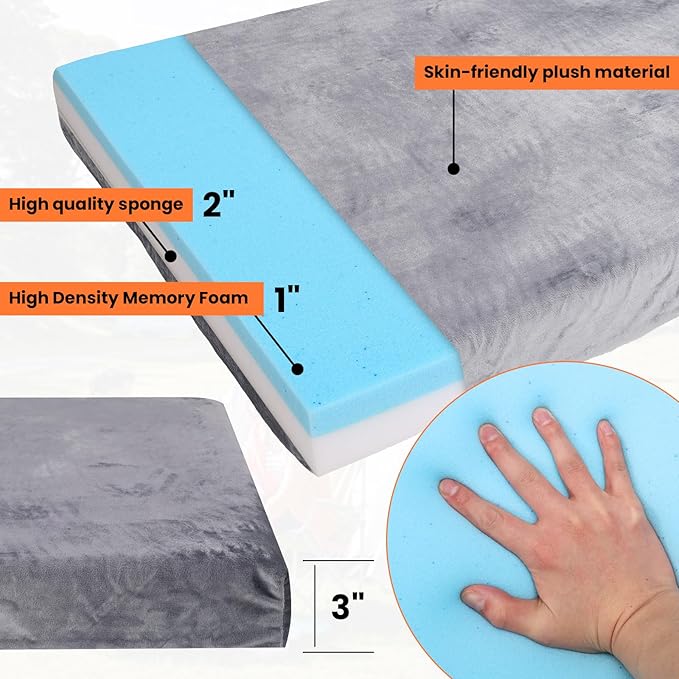 Memory Foam Sleeping Pad Camping Mattress,3 Inch Thick Portable Floor Mat for Adult Waterproof Sleeping Mat Roll Up Floor Mattress Foldable Backpacking Travel Bed for Hiking,Guest Bed