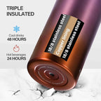 KXIAOCHEN Insulated Water Bottle, Stainless Steel Water Bottle, 2 Lids (Straw and Handle Lid),Wide Mouth Metal Water Bottles Keep Hot and Cold, Double Walled, Thermo Mug, Metal Canteen