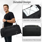 MIER Large Gym Bag for Men Sports Duffle Bag with Shoe Compartment 60L Lightweight Duffel Bags for Workout Fitness Travel