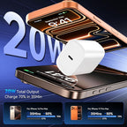 Phone 17 16 15 Pro Charger Fast Charging, 20W USB C Fast Charger Block with 12FT Long Type C Chargers Fast Charging Cable Cord for Phone 17/17 Pro/17 Pro Max/Air/16 Pro Max/16 Pro/15Pro Max/Pro, S24