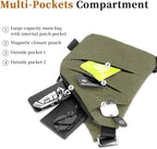 Anti Theft Crossbody Travel Bag for Women Men,Multi-pocket Crossbody Bag,Slim Sling Bag with Adjustable Strap