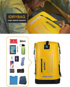 IDRYBAG Waterproof Backpack for Men 20L/30L/40L, Floating Dry Bag Kayak, Dry Backpack Hiking