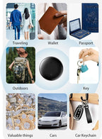 GPS Tracker for Vehicles No Subscription, Car Tracker Tag for Android & iOS, Bluetooth Tracker Device Compatible with Apple Find My & Google's Find Hub for Key, Luggage Wallet Kid Pet (2-Pack)