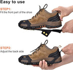 Aliglow Ice Snow Grips Over Shoe/Boot Traction Cleat Spikes Anti Slip Footwear