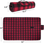 Tirrinia Large Waterproof Outdoor Blanket, Soft Warm Windproof Stadium Blanket with Sherpa Fleece and Foldable for Outdoor Sport, Baseball, Football, Beach, Concerts, Car