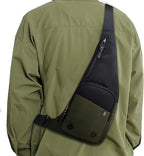 Peicees Sling Bag for Men Women Shoulder Bag Backpack Strap Pockets Chest Bag for Running Hiking Camping Exercise Outdoor