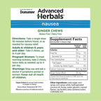 From the Makers of Dramamine, Advanced Herbals, Ginger Chews, Nausea Relief Soft Chews Lemon-Honey-Ginger, 6 Count, 12 Pack