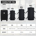 MIER Large Duffel Backpack Sports Gym Bag with Shoe Compartment, Heavy Duty and Water Resistant, Black, 90L