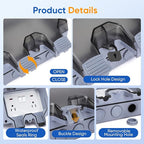 Outdoor Power Outlet,Outdoor Extension Cord Waterproof Double Wall Outlet Extender with On-Off Switch and Indicator Light，Exterior Electric External Power Outlet,Outside Outlet (19.6FT)