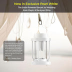 Solar Lantern Outdoor & Indoor Use – Hanging Solar Lights with Realistic Flickering Flameless Candle, Weatherproof for Gardens, Patios, Trees, and Lawns (White, 4 Pack)