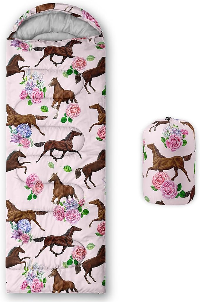 QOOMO Camping Sleeping Bags,3 Season Warm & Cool Weather,Lightweight,Waterproof Sleeping Bags for Adults & Kids,Traveling,and Outdoors,Camping Gear Equipment