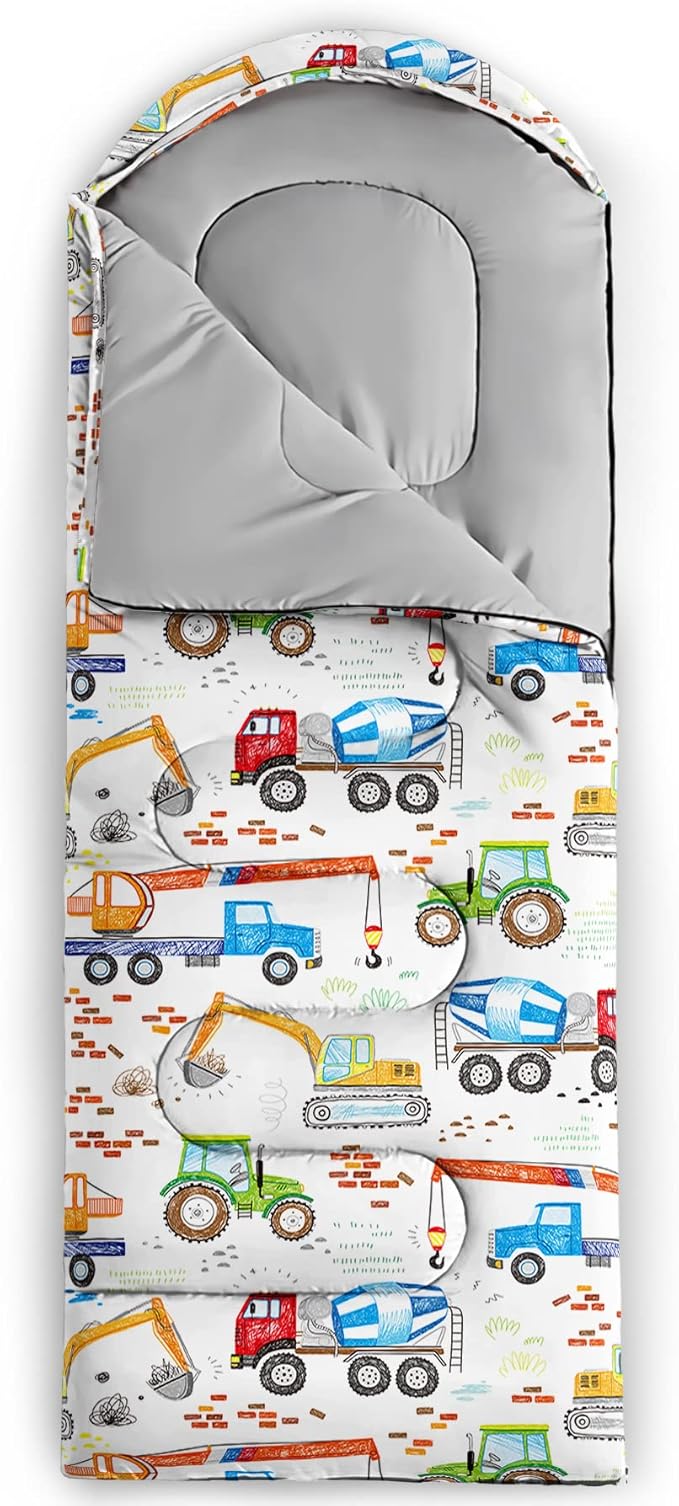 QOOMO Animals Camping Sleeping Bags,3 Season Warm & Cool Weather,Lightweight,Waterproof Sleeping Bags for Adults & Kids,Traveling,and Outdoors,Camping Gear Equipment