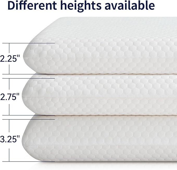 Ultra Thin Flat Pillow for Sleeping, 3.25'' Thin Pillow for Back Sleeper, Supportive Stomach Sleeping Pillow, Slim Bed Pillow, Machine Washable-Standard Size
