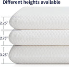 Ultra Thin Flat Pillow for Sleeping, 3.25'' Thin Pillow for Back Sleeper, Supportive Stomach Sleeping Pillow, Slim Bed Pillow, Machine Washable-Standard Size