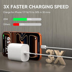 Phone 17 16 15 Charger Fast Charging, 3 FT Long USB C Charger Cord with 20W Type C Fast Phone Charging Block forPhone 17/17 Pro/17 Pro max/Air/Phone 16 15 Pro Max Plus, iPad, Android,White
