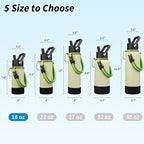 BJPKPK Water Bottle with Straw Lid, 18oz Insulated Water Bottles with 3 Lids, Paracord Handle & Non-slip Boot, Metal Stainless Steel Thermo, BPA Free Leak Proof Cups, Tumblers,Macaron Green