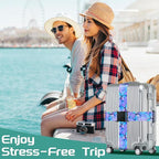 Slohif Luggage Straps for Suitcases Travel Belt Accessories Luggage Connector Identifiers 2 Pack Over Handle with Buckle Unique Nylon Adjustable Strap for Sleeping Bag Car Seat Butterfly