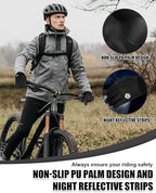 RIGWARL Winter Gloves Men and Women Medium-Thick, Gloves for Cold Weather with Thermal Plush, Touchscreen Running Glove Adjustable Zippered Wrist for Walking The Dog Hiking Camping Cycling Work