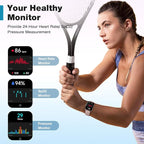 Fitpolo Smart Watch for Women,1.8” Touchscreen, Bluetooth Call, Alexa Built-in,24/7 Heart Rate SpO2 Monitor,Step Counting,Sleep Tracking, IP68 Waterproof Fitness Tracker Watch for Android iPhone