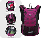 15L Insulated Hydration Backpack Pack with 2L Water Bladder Lightweight Hiking Backpack Bag for Women Men Daypack for Hiking Running Festival Camping Biking