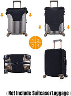 A Alphabet Design Custom Travel Luggage Cover Tag Set TSA Approved Vintage Letter Print Suitcase Protector Men Women (S 18-21 Inch Luggage)