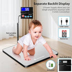Shipping Postal Scale 440lb,Commercial Weight Scale for Packages,Postage,Luggage,Small Business, Mail, Warehouse, Home, Battery & Charging Cable Included