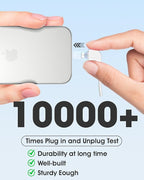 TG90° Portable Charger with AC Plug and Cables,5000mAh Slim Power Bank USB C Battery Pack,3 Outputs USB-C Fast Charging, Pocket Friendly Battery Travel Charger Compatible with iPhone Android Devices