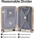 Hanke 29 Inch Luggage Suitcases With Spinner Wheels Lightweight PC hardside Rolling Suitcase With Travel Lock, Checked-Large 29-Inch（Cuba Sand）