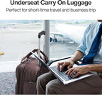 Hanke Softside Expandable Underseat Carry On luggage for Airplanes,Travel Luggage Rolling Bag Personal Item Bag Small Suitcase,Coffee,16-Inch