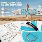 Inflatable Paddle Board,Stand Up Paddle Board Set, Extra Wide SUP Board with Removable Fin, Floating Paddle, Hand Pump, Waterproof Phone Pouch,Traveling Board