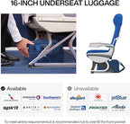 Hanke Softside Underseat Carry On Luggage with Wheels,Travel Luggage Rolling Bag Small Suitcase，Blue, Underseater 16-Inch