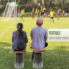 ALEVMOOM 2025 Upgraded XXL Collapsible Stool with Cushion 19.7",1000lbs Max Weight,Wider & Taller Pop Up Seat, Heavy Duty Portable Retractable Folding Stool for Camping & Outdoors (Red)