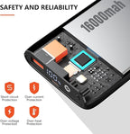 7.4v 16000mah Heated Vest Battery Pack for Wide Range of Heated Clothing, 7.4V/5V Rechargeable Power Bank USB/Type-C/DC Output for Heated Vest Jacket with LED Display