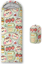 Kids Sleeping Bag for Boys Girls,Rocket Moon Print-Lightweight Warm Portable Outdoor Indoor-Waterproof Cold Weather Resistant Sleeping Bag for Camping Hiking