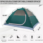 1/2/4/5/6 Person Dome Tents for Camping, Lightweight Portable Backpacking Tent, Small Easy Set Up Outdoor Waterproof Camping Hiking Tent for Adults