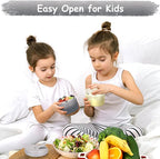 12oz Insulated Vacuum Food Jar with Buckle Lid Wide Mouth Soup Thermo for Hot Food Kids Leakproof Stainless Steel Lunch Container (Gradient Grey, 12OZ)