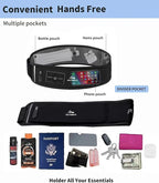 SENIKO Running Belt Hydration with Bottles,Fanny Pack Water Bottle Holder, Zipper Waist Pouch Fits Most phones,Zerobounce Design for Cycling Climbing Marathon (Watter Bottle Included)